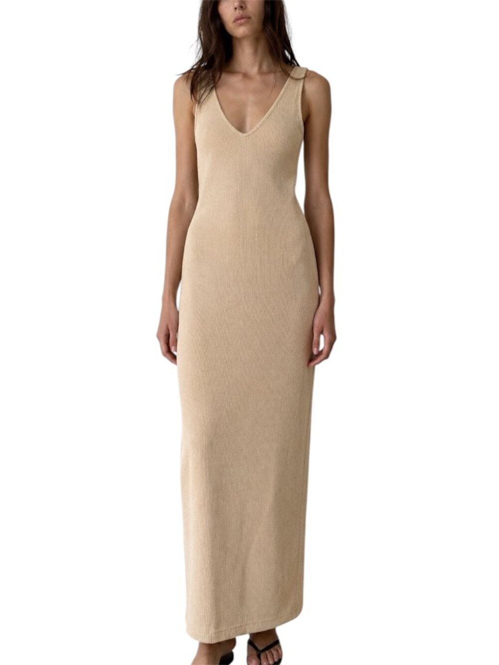 Size S NWT Lioness Oatmeal Ribbed Sweater Maxi Dress